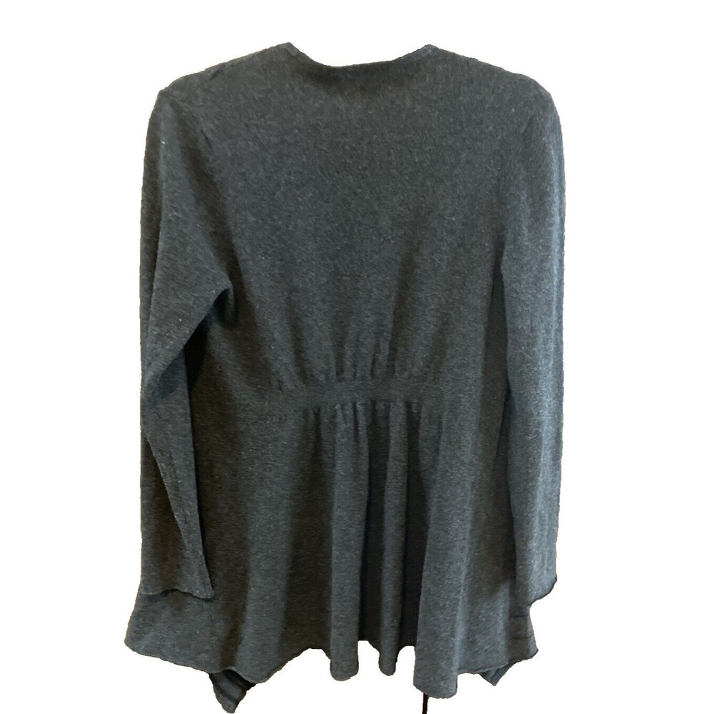 EILEEN FISHER (petite Medium) Merino Wool Open Front Cardigan Sweater Grey - Picture 8 of 8